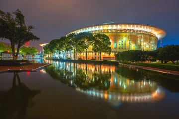 夜色中的建筑+常州大剧院（常州）