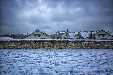 城墙上的雪景图+中华门城墙（南京）