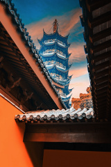 这个角度的鸡鸣寺药师塔+南京