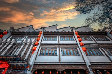 夫子庙中式建筑南京戏院+南京