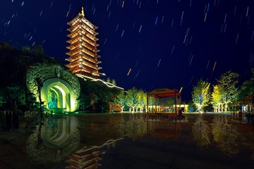 佛顶塔夜色星轨+牛首山（南京）