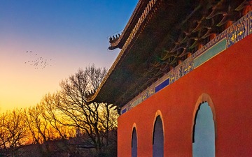 明孝陵明楼光影+南京