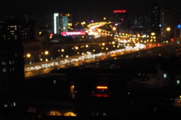 北京西四环下班时的车流光影 jc PD230859