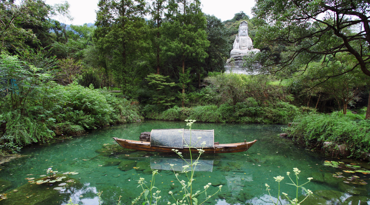 画家黄公望隐居地拍摄于杭州富阳