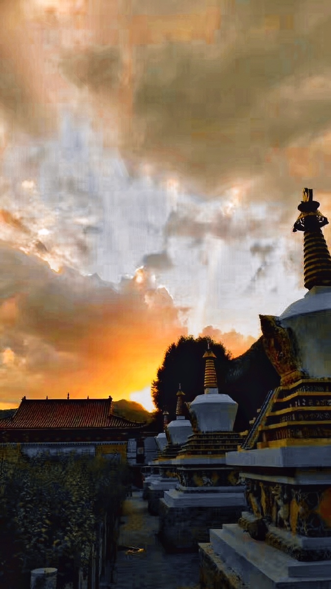 天堂寺日落