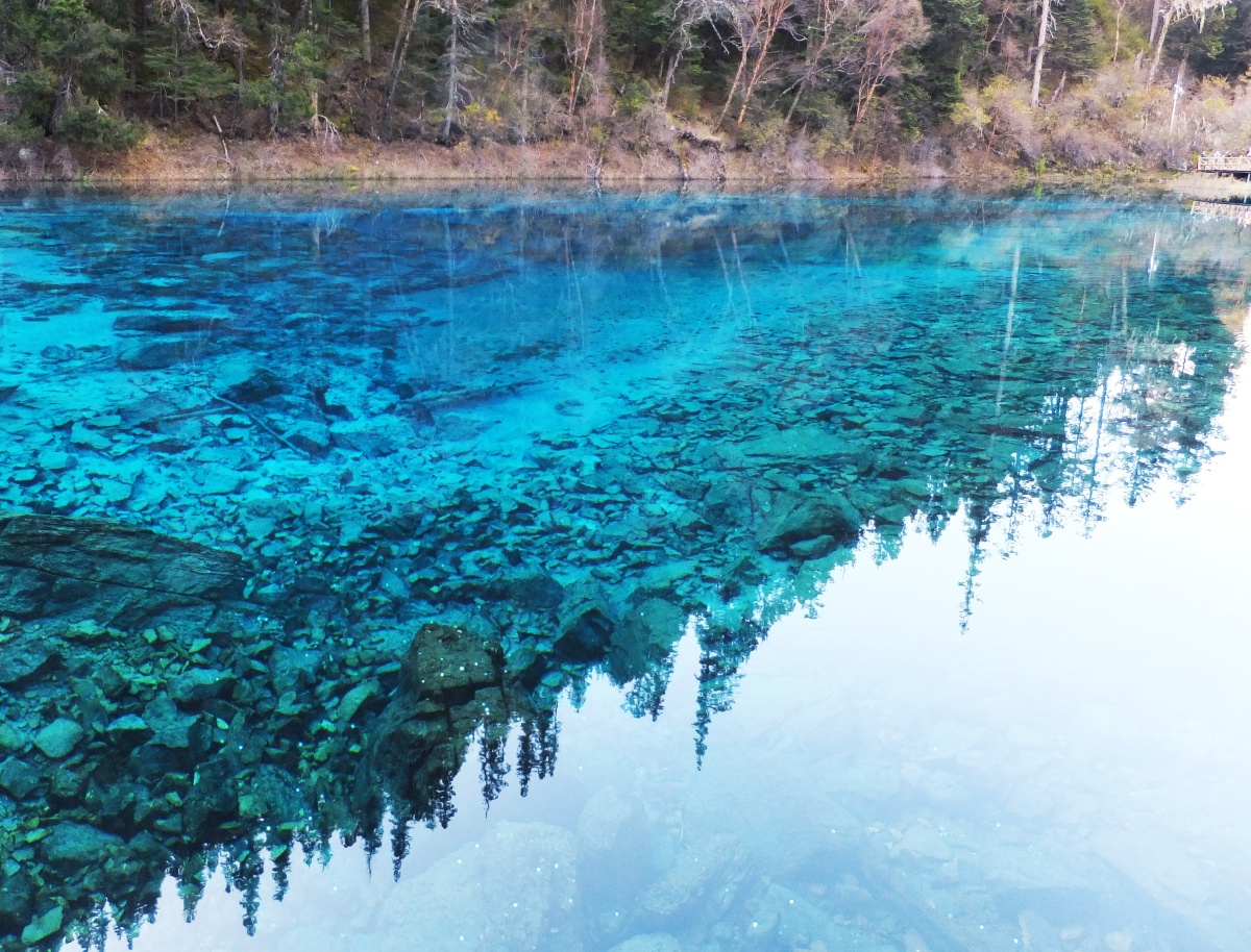 秋醉九寨沟21澄澄水如镜摄于四川九寨沟