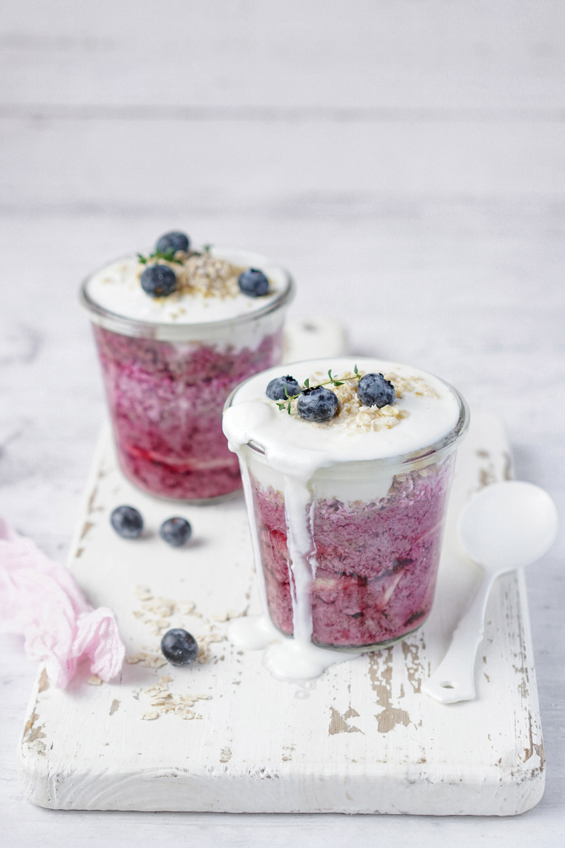 蓝莓香蕉思慕雪