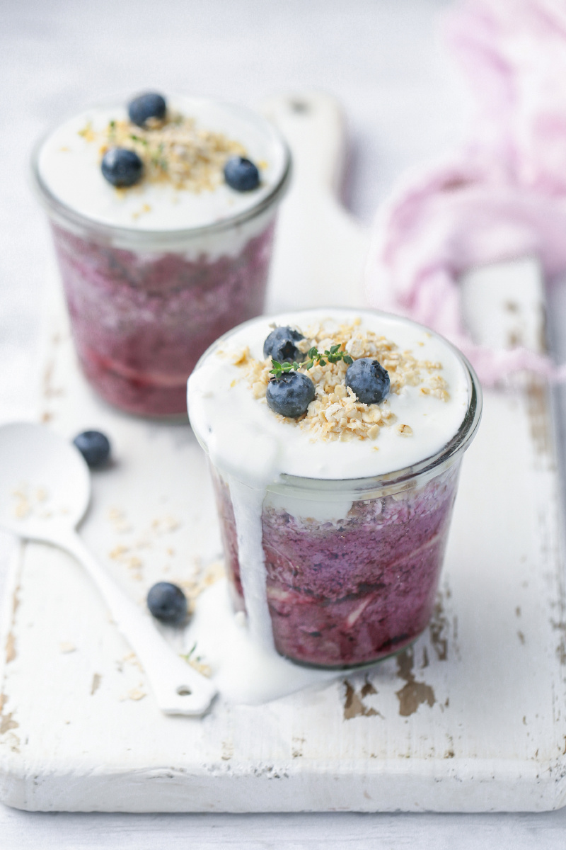 蓝莓香蕉思慕雪