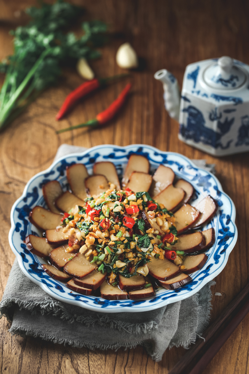 美食日常拍摄凉拌鸡蛋豆腐干