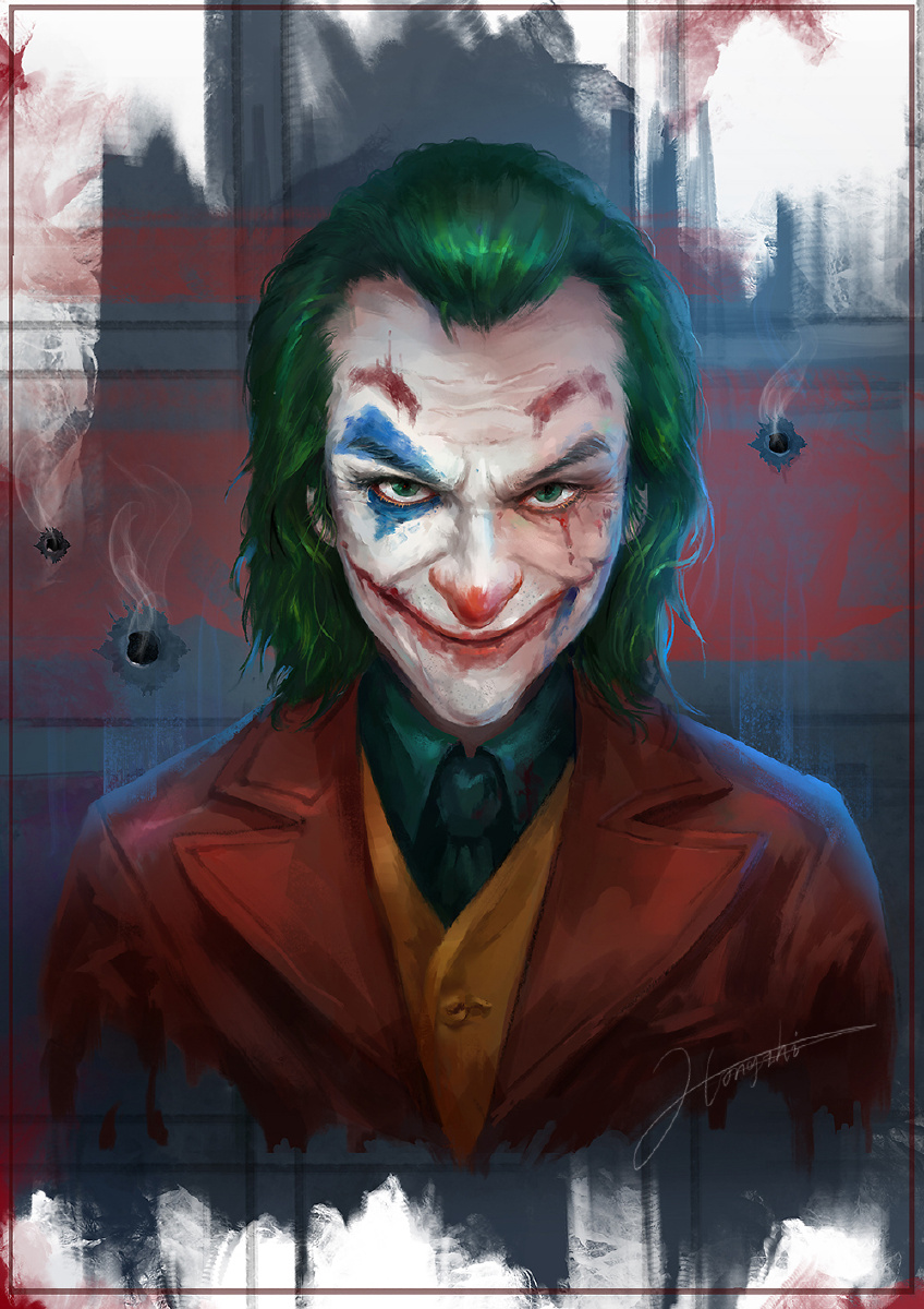 手绘小丑速涂涂鸦