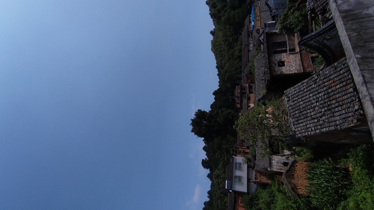 湖南郴州农村早晨多云转晴美景