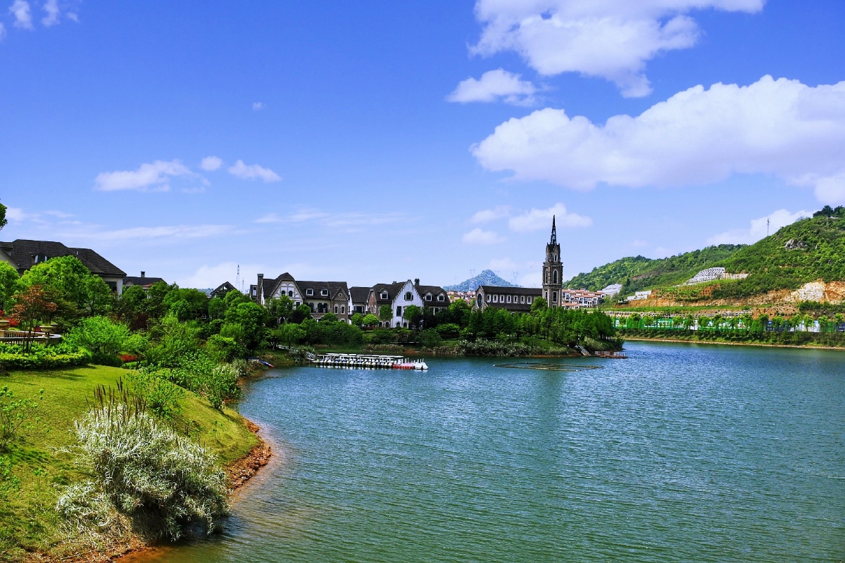 金科山水洲一个带有欧洲风的浏阳市柏加乡村风情小镇