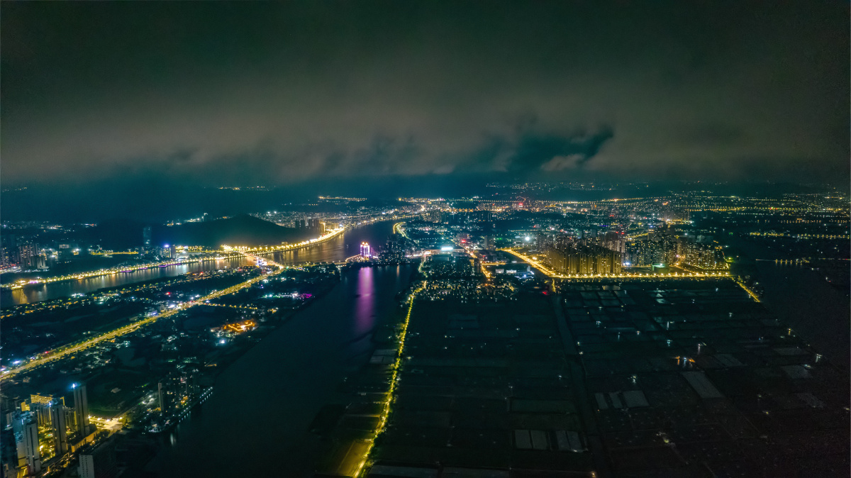 斗门区白藤湖夜景