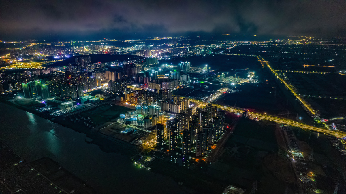 斗门区白藤湖夜景