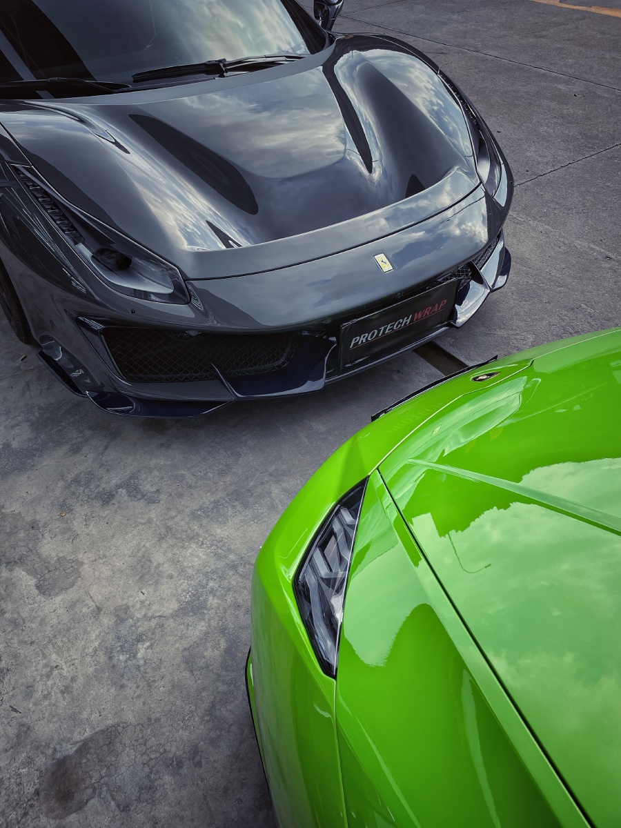 意大利超跑两大中流砥柱 ferrari 488 pista lamborghini huracan por