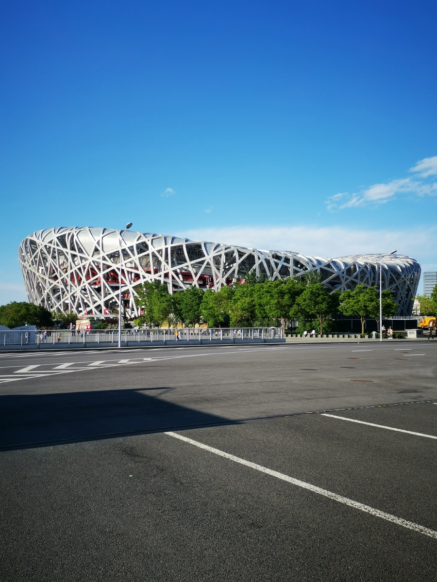 鸟巢水立方具有很强的震撼力和视觉冲击力充分体现了自然和谐之美