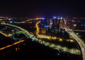 《神城夜色》徐彬森13808163186  2021年4月摄于四川省眉山市青神县岷江大桥
