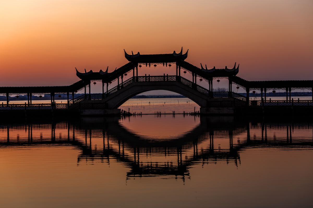 锦溪廊桥美景