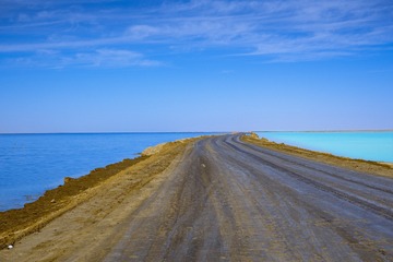 行走在西台吉乃尔湖公路