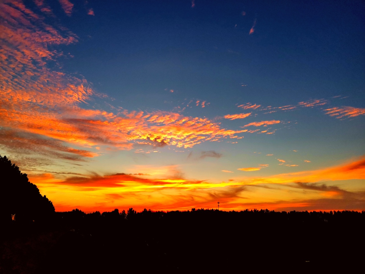 田野边上的夕阳