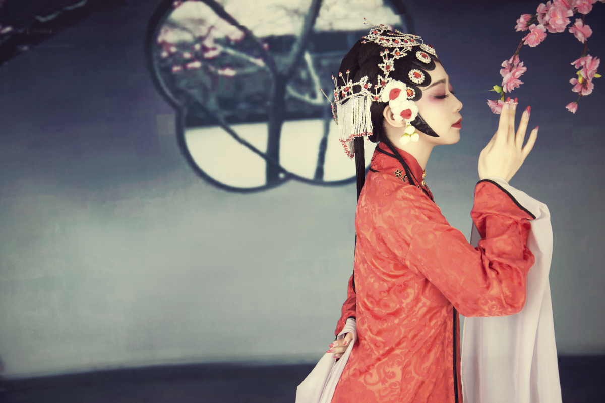 戏子入画一生天涯路无归霜满颜暧昧散尽笙歌婉转