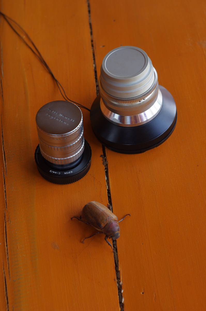 angenieux75 f2.5&schneider 28 f4和"铁豆虫" br />