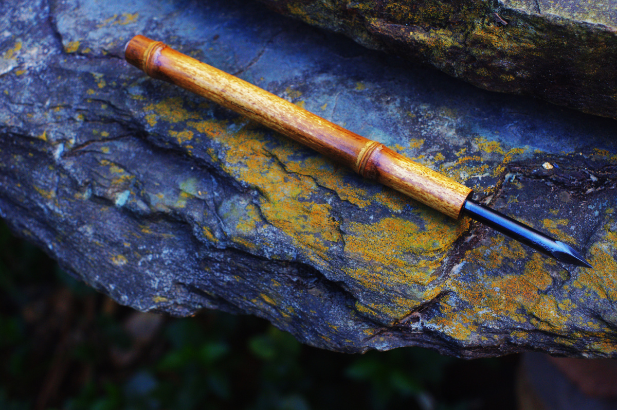 过年手作日-自制三把珍珠镶嵌竹茶刀