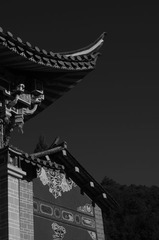 翘角房檐（黑白）
