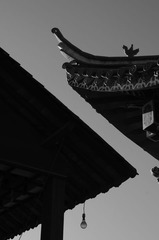 飞檐翘角+灯泡（黑白）