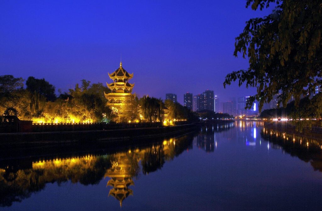 都市夜景3--望江楼<br />
