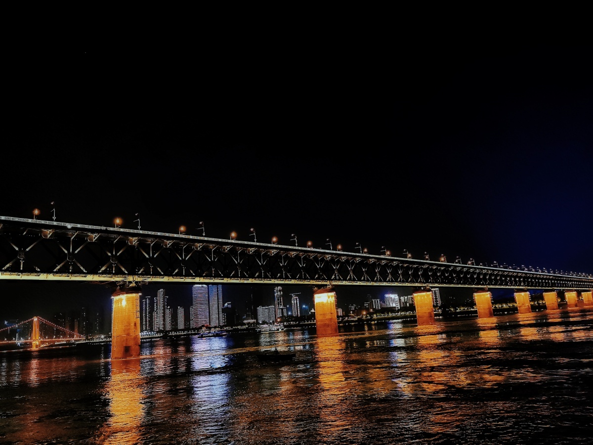 武汉长江大桥夜景
