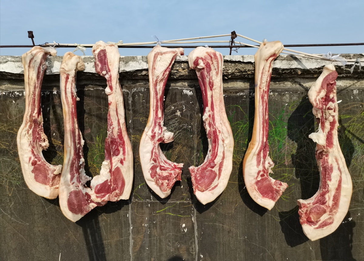 晒腊肉 - 狮子山下-信阳 - 图虫