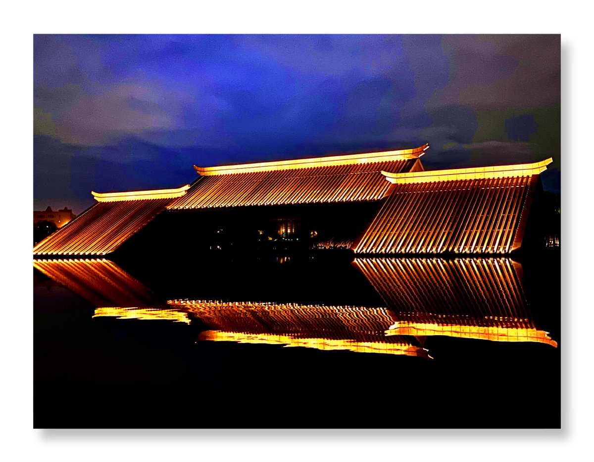 广富林文化遗址公园夜景