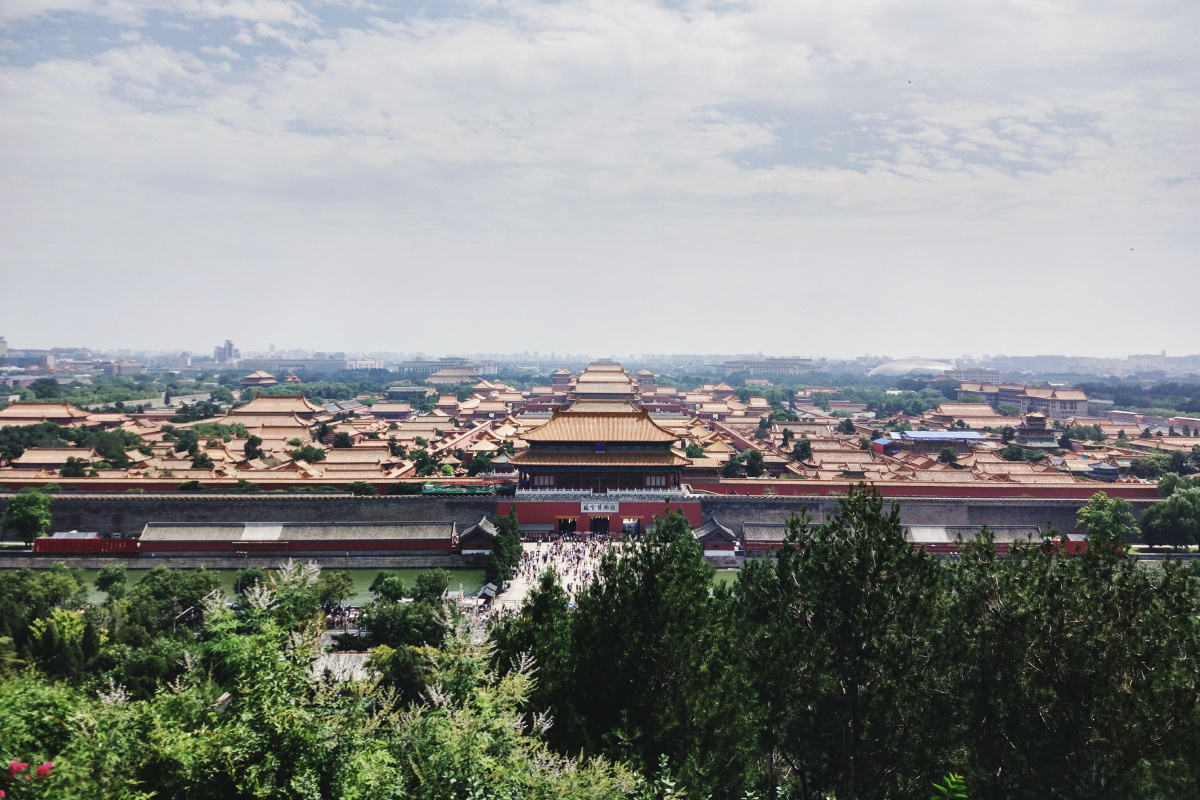 景山远眺故宫全貌