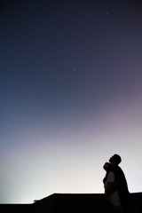 看不到脸就看星星吧~