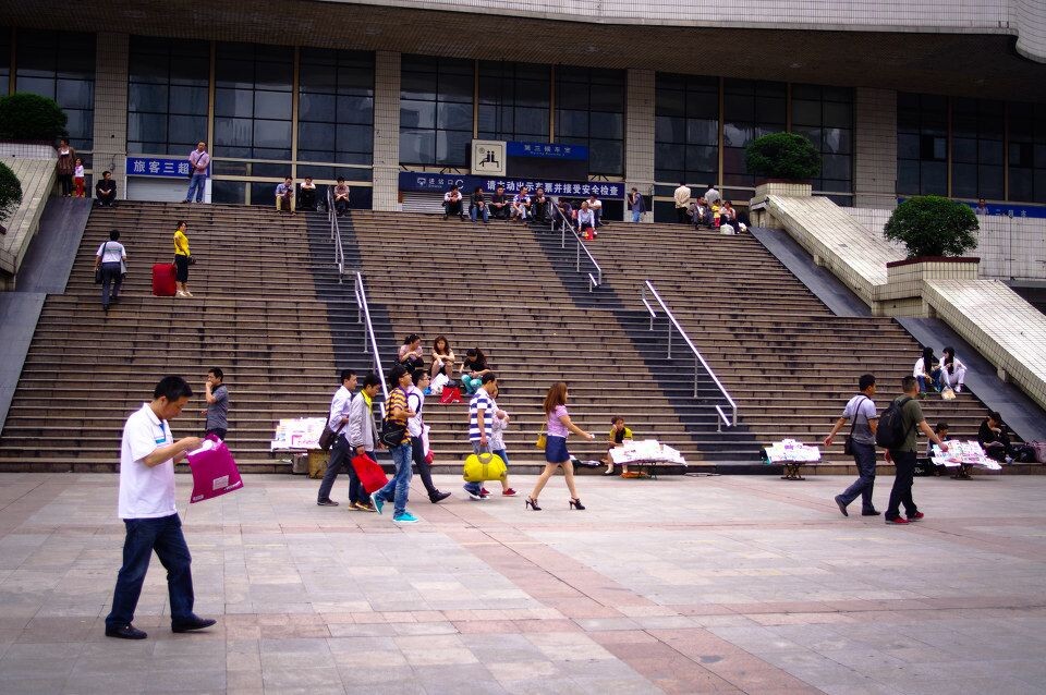 菜园坝，阶梯<br />
