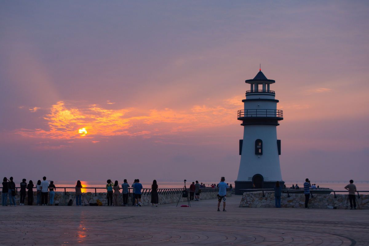 珠海爱情灯塔日出