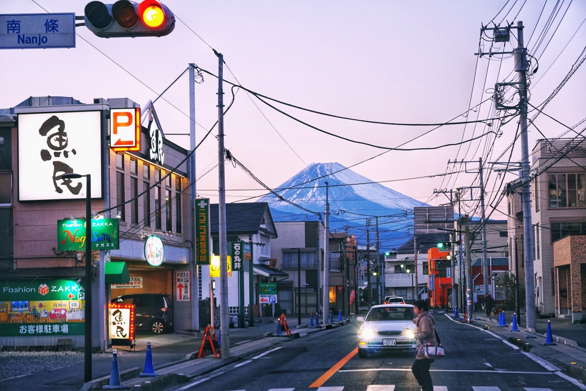 伊豆之国早晚的富士山