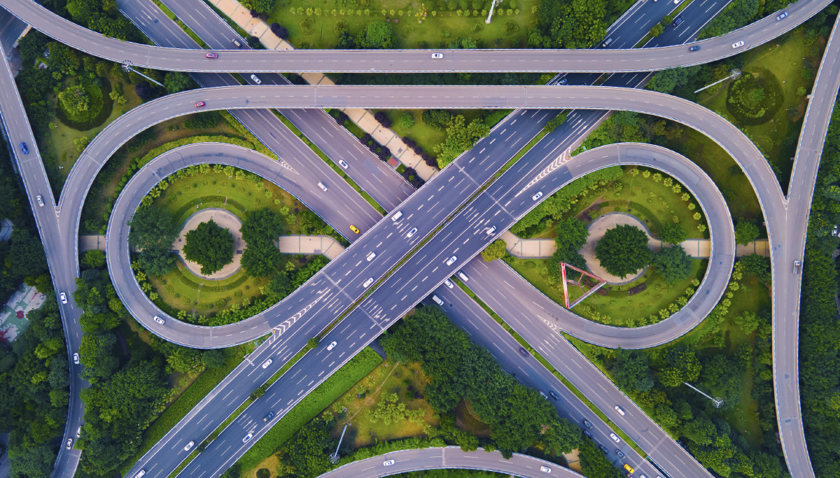 重庆二郎立交桥从天空俯视看很像"猫头鹰的眼睛"
