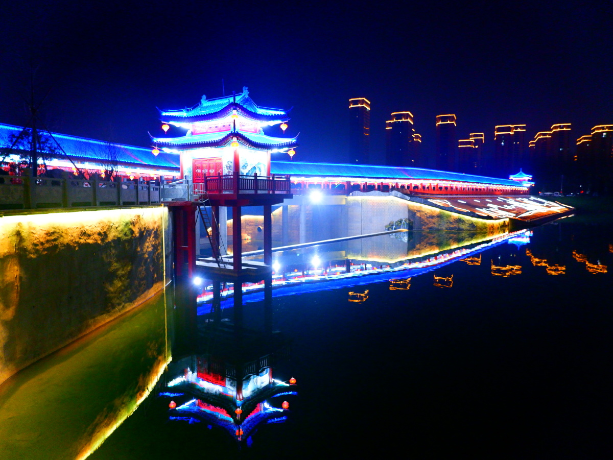 郑州蝶湖夜景