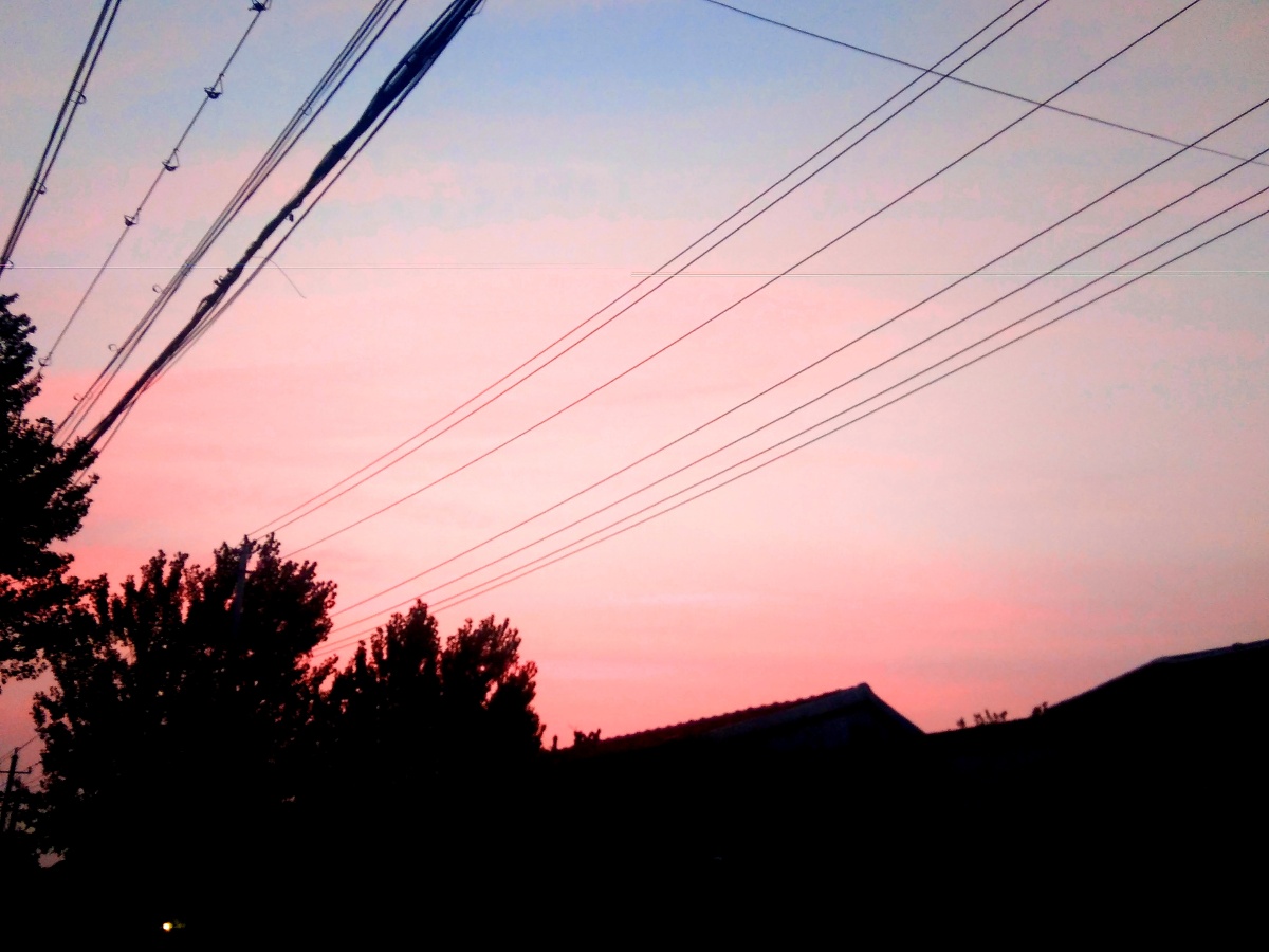 哦,这该死的电线杆,煞风景了