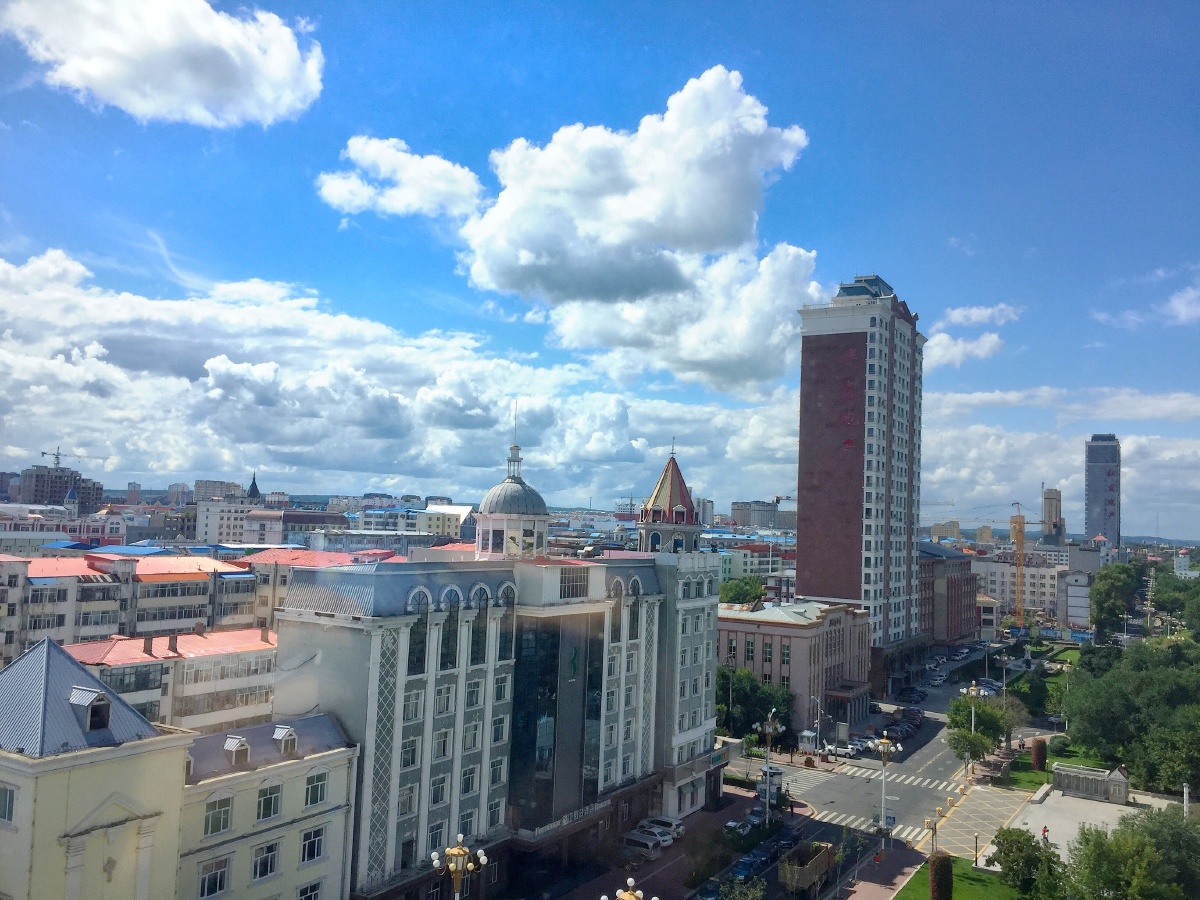 拍摄于一个晴朗的白天,黑河天气一向很好