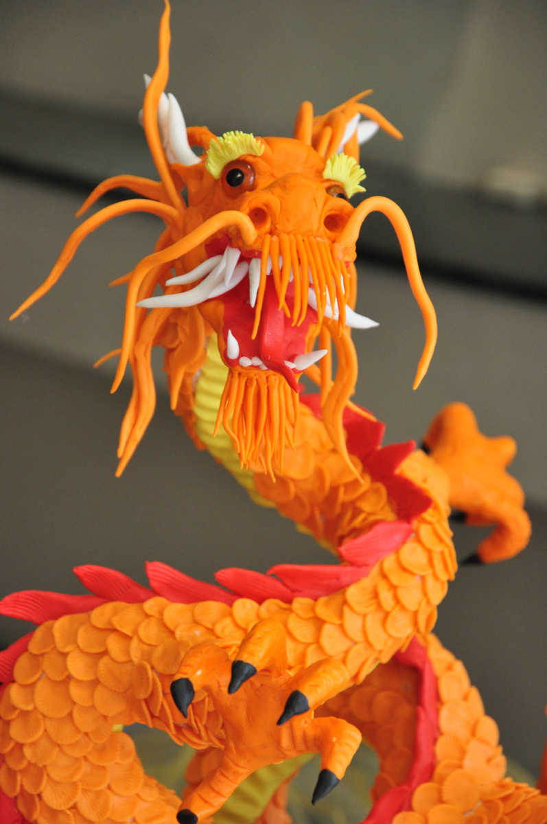 龙造型的花馍一种非遗公益展示