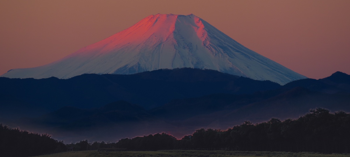 富士山美好的晚霞 - 夕阳下的你我 - 图虫