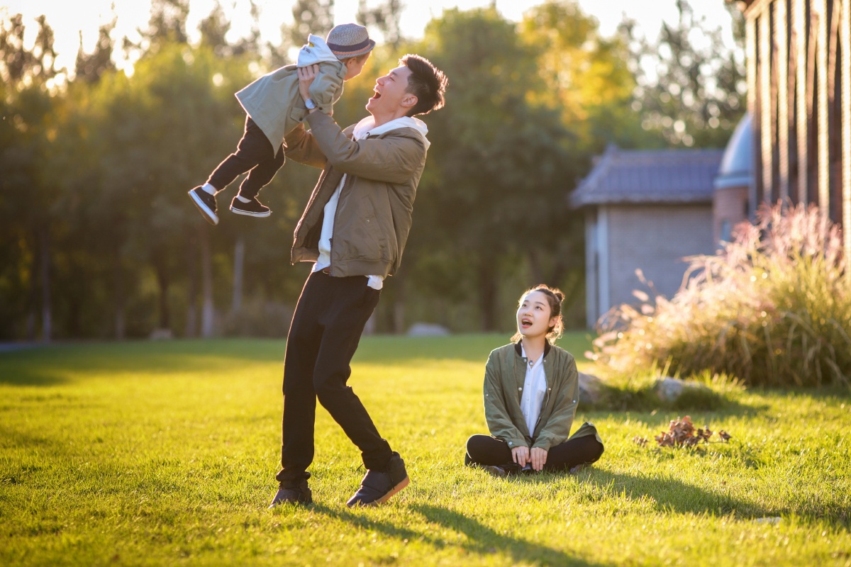 外景拍摄亲子全家福