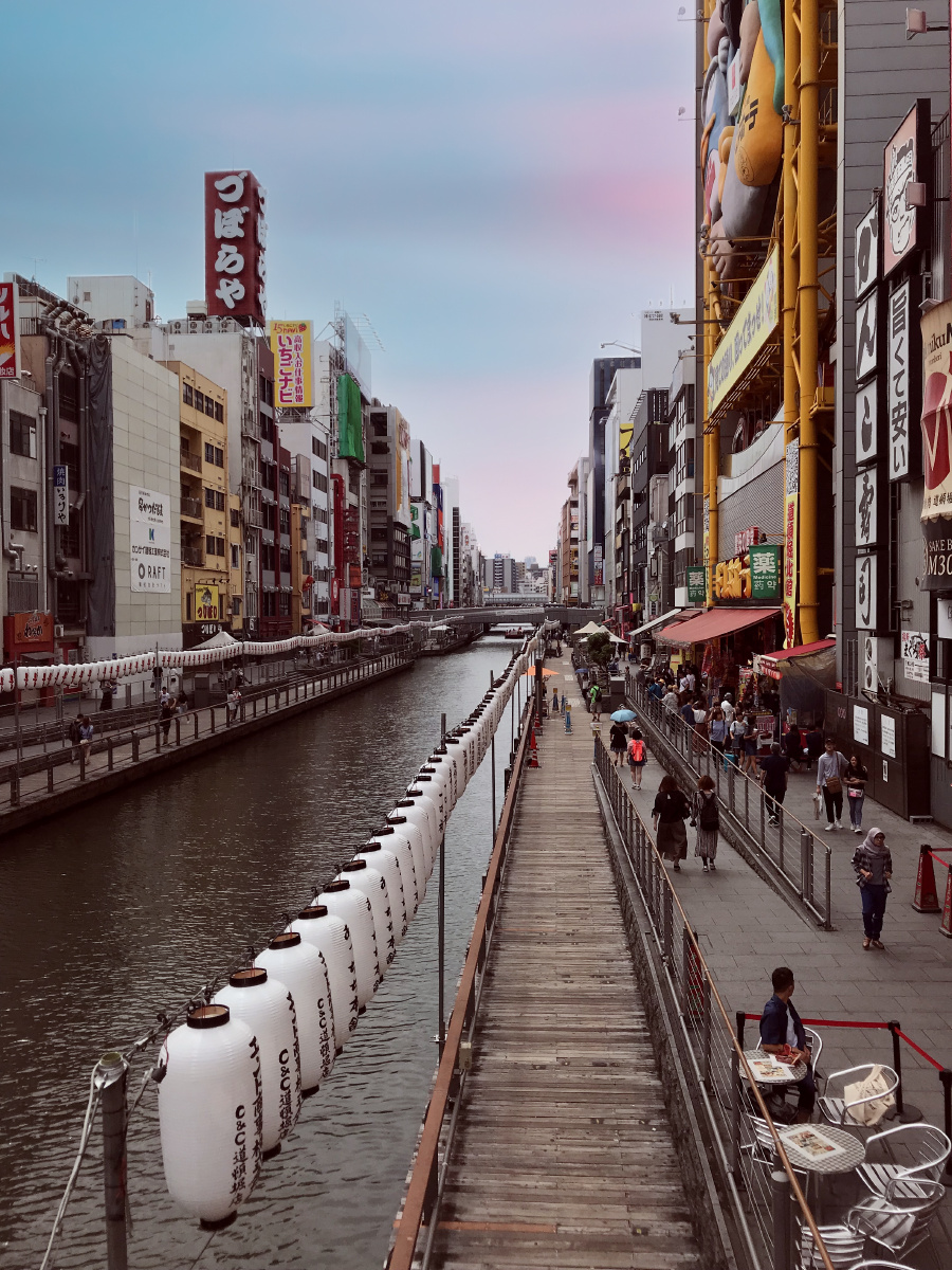 日本大阪的道顿堀商业街