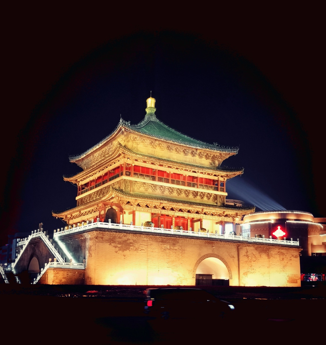 西安钟楼,古建筑.