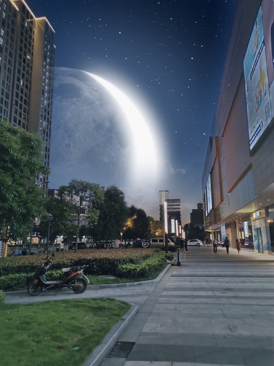 随身拍一张放个大月亮上去05