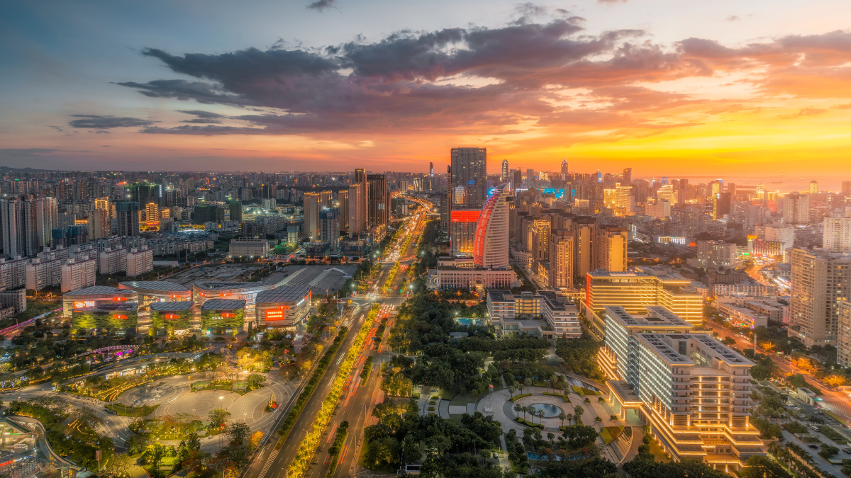 海口国兴大道晚霞