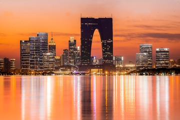 苏州园区夕阳